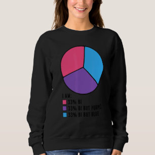 I Am 33 Bi Pie Chart Bisexual Pride Lesbian Gay Lg Sweatshirt