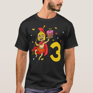 I am 3 with Spartan kids birthday 3 years old T-Shirt