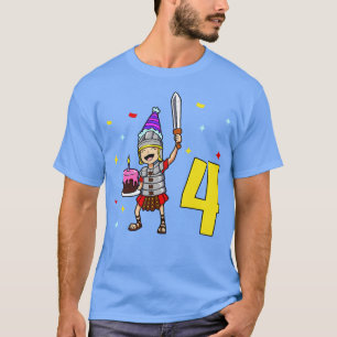 I am 4 with Centurion kids birthday 4 years old T-Shirt