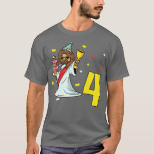 I am 4 with Jesus kids birthday 4 years old T-Shirt