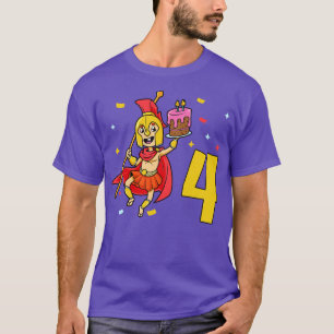 I am 4 with Spartan kids birthday 4 years old T-Shirt