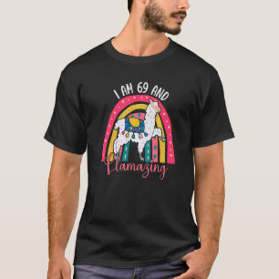 I Am 69 Year Old And Llamazing Alpaca  Llama 69th  T-Shirt