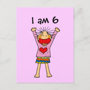 I am 6 postcard