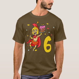 I am 6 with Spartan kids birthday 6 years old T-Shirt