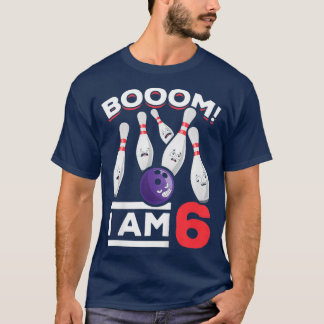 I Am 6th Birthday Bowling Boy Bowlers Bowling T T-Shirt