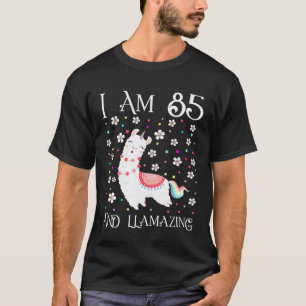I am 85 Years Old Llamazing Cute Llama 85th Birthd T-Shirt