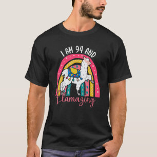 I Am 94 Year Old And Llamazing Alpaca Llama 94th T-Shirt