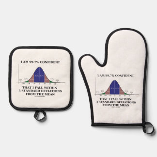 I Am 99.7% Confident Fall Within 3 Standard Dev Oven Mitt & Pot Holder Set