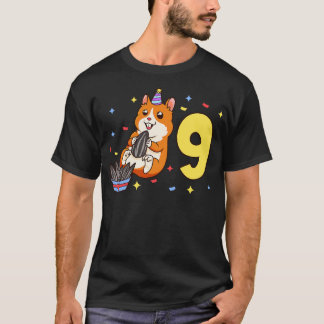 I am 9 with hamster kids birthday 9 years old T-Shirt