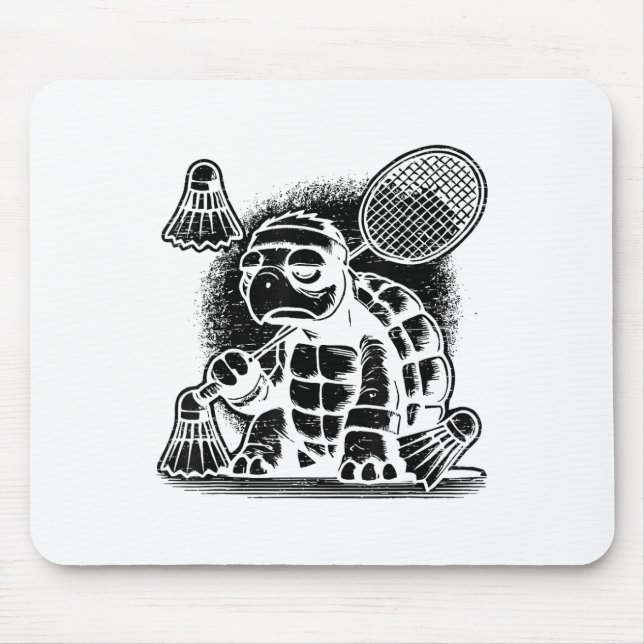 I Am A Badminton Player Racket Shuttle  Mouse Mat (Front)