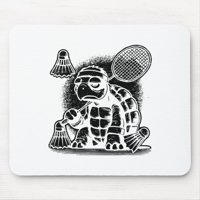 I Am A Badminton Player Racket Shuttle  Mouse Mat (Front)