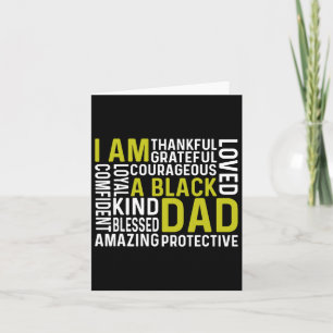 I Am A Black Dad Funny Fathers Day African America Card