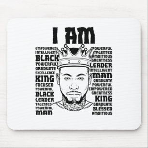 I Am A Black King Christian Men Father Dad Son Mouse Mat