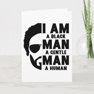 I Am A Black Man Afro Beard Customisable Card