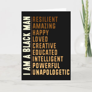 I Am A Black Man - Black History Month Men Card