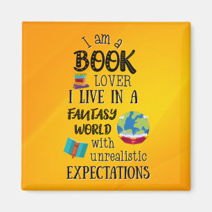 I Am A Book Lover In A Fantasy World Magnet