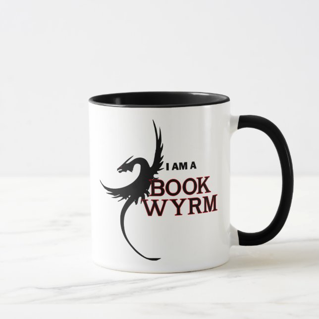 I am a Book Wyrm (printed both sides) Mug (Right)