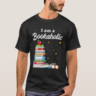 I Am A Bookahoolic Funny Reading Book Lover T-Shirt