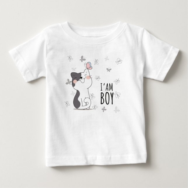 I Am A Boy Baby T-Shirt (Front)