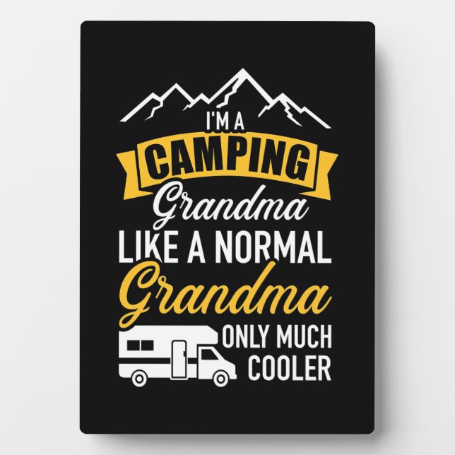 I Am A Camping Grandma Plaque (Front)