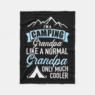 I Am A Camping Grandpa Fleece Blanket