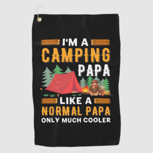 I Am A Camping Papa Golf Towel