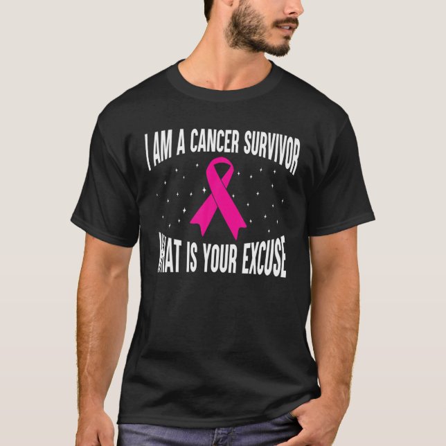 I Am A Cancer Survivor Pink Ribbon Breast Cancer A T-Shirt (Front)