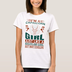 I Am A Capricorn Girl Cool Zodiac Sign  T-Shirt