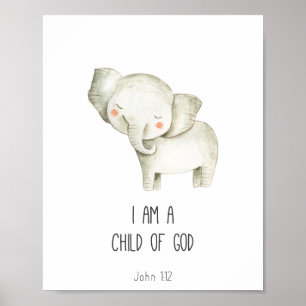 I am a Child of God Bible Verse Poster