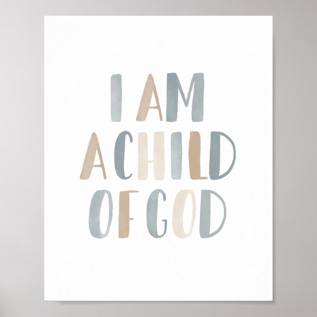 I am a Child of God Boys Room Poster (Front)
