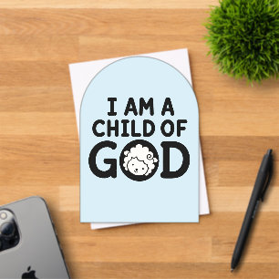 I AM A CHILD OF GOD   Christian Baby Shower Gift Acrylic Invitations