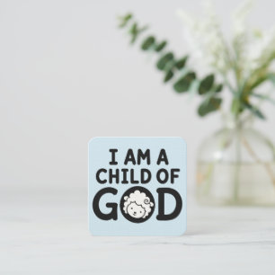 I AM A CHILD OF GOD Christian Baby Shower Gift Enclosure Card