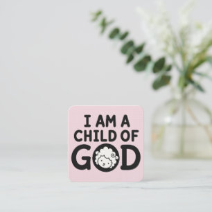 I AM A CHILD OF GOD Christian Baby Shower Gift Enclosure Card