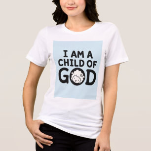 I AM A CHILD OF GOD Christian Baby Shower Gift Tri-Blend Shirt