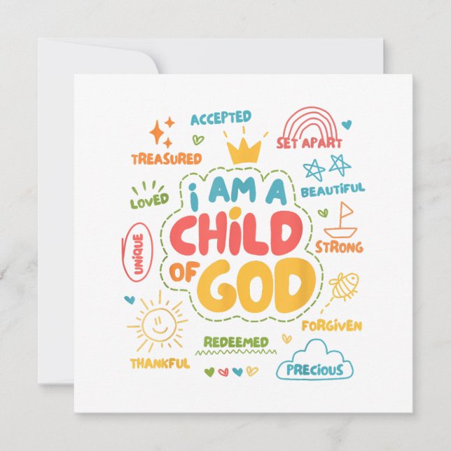 I am a Child of God Christian Retro Jesus Faith De (Front)