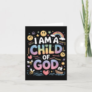I Am A Child Of God Christian Retro Jesus Faith De Card