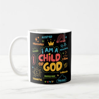 I am a Child of God Christian Retro Jesus Faith De Coffee Mug