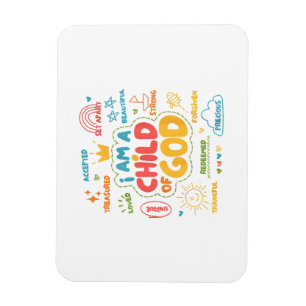 I am a Child of God Christian Retro Jesus Faith De Magnet