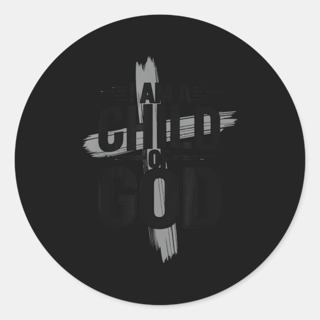 I Am A Child Of God Cute Christian Teen Girl Women Classic Round Sticker (Front)