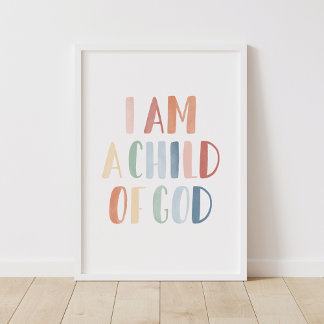 I am a Child of God Rainbow Kids Room Decor