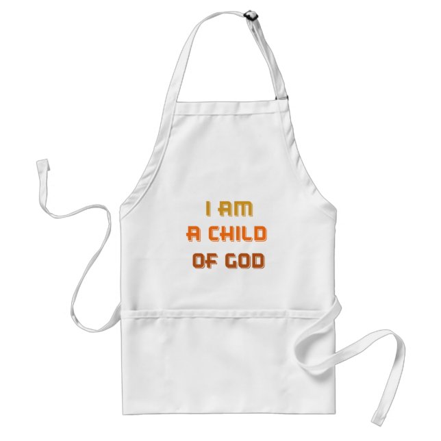 I am a child of God Religious Spiritual Pocket Standard Apron (Front)