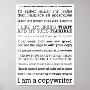 'I am a copywriter' poster