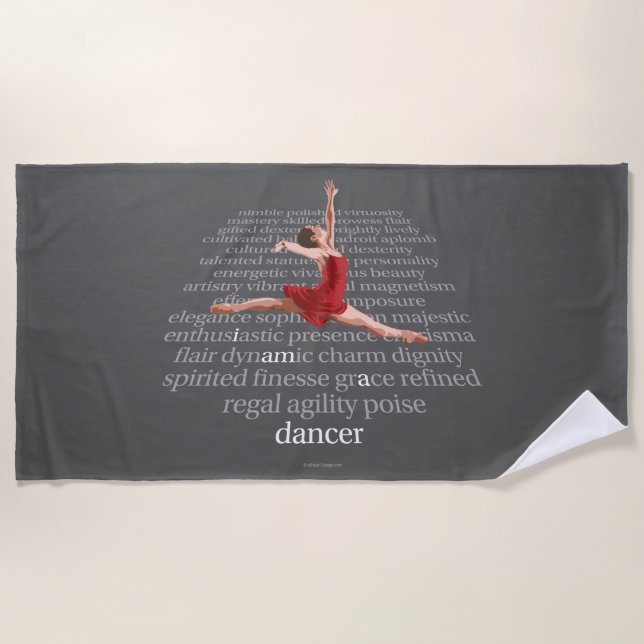 I Am A Dancer Beach Towel (Front)