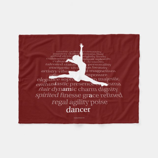 I Am A Dancer Fleece Blanket (Front (Horizontal))