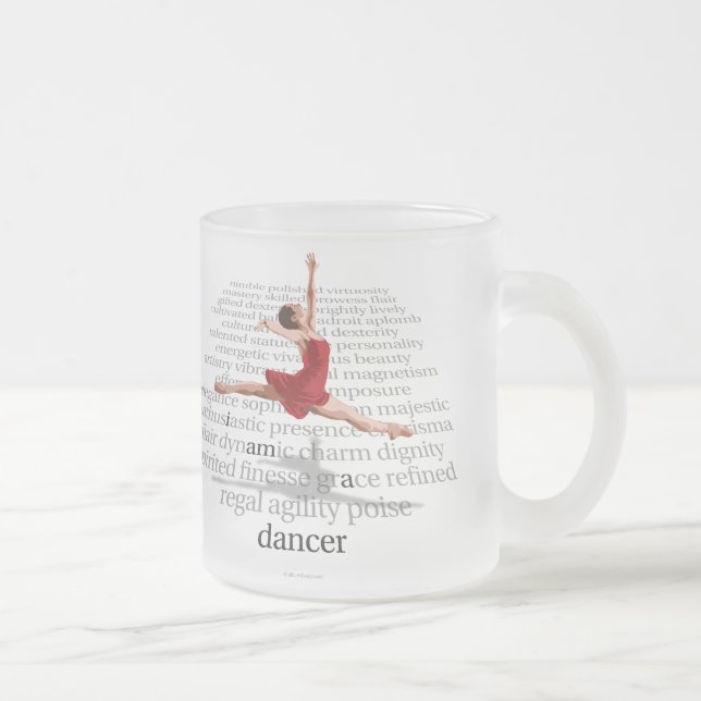 I Am A Dancer Frosted Glass Coffee Mug (Right)