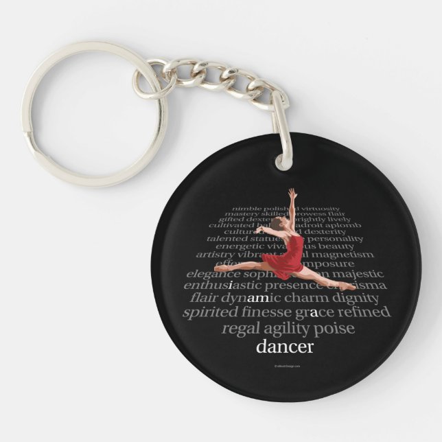 I Am A Dancer Key Ring (Front)