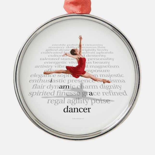 I Am A Dancer Metal Tree Decoration (Front)