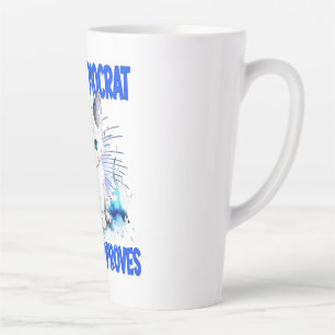 I Am A Democrat - My Cat Approves Latte Mug