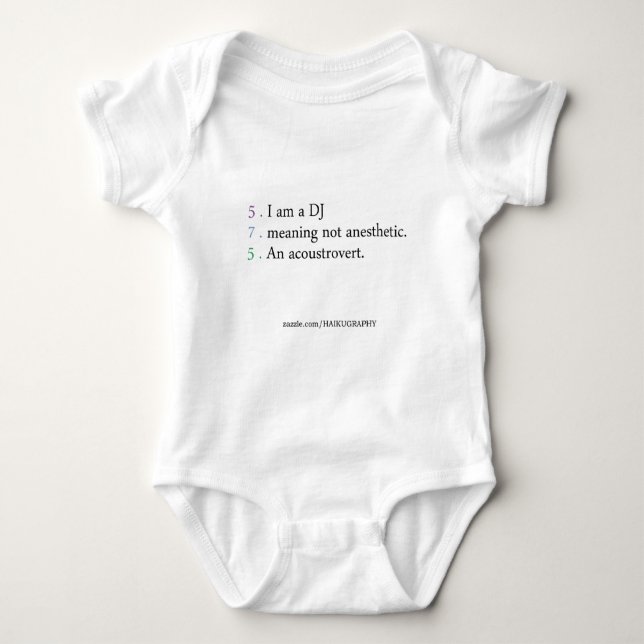 I am a DJ Baby Bodysuit (Front)