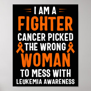 I Am A Fighter Leukaemia Awareness Poster